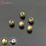 100PCS Antique Bronze Bell Charms DIY Jewelry Findings Accessories