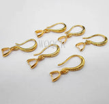 100PCS 925 Silver Matte Ear Hook Earrings Blank Base DIY Jewelry Making