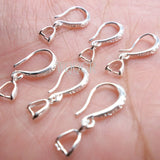 100PCS 925 Silver Matte Ear Hook Earrings Blank Base DIY Jewelry Making