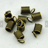 100PCS Antique Bronze Coil Cord Ends For 4mm Cords - DIY Jewelry Making