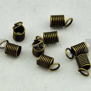 100PCS Antique Bronze Coil Cord Ends For 4mm Cords - DIY Jewelry Making