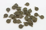 100PCS Crown Round Charms 12mm #22902