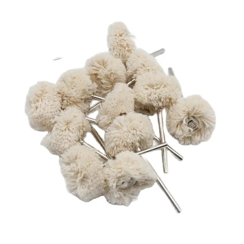 100PCS Cotton Polishing Wheel Jewelry Grinding Brush 2.35MM Shank