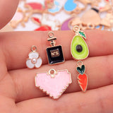 100PCS Alloy Metal Drop Oil Charms Pendant for DIY Bracelet Necklace