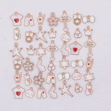 100PCS Alloy Metal Drop Oil Charms Pendant for DIY Bracelet Necklace