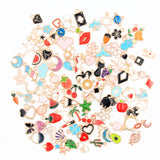 100PCS Alloy Metal Drop Oil Charms Pendant for DIY Bracelet Necklace