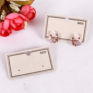 100PCS Beige Earring Display Cards for Jewelry