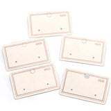 100PCS Beige Earring Display Cards for Jewelry