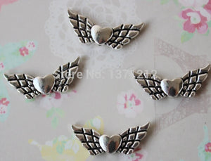 100PCS Small wings Charm Pendant For Bracelets & Necklace Jewelry A691