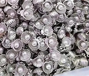 100PCS Vintage Pearl Beads Shell Pendants DIY Jewelry