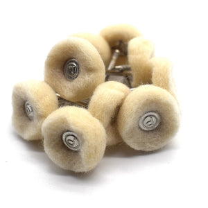 100PCS Wool Polishing Head Grinding 2.35MM Shank Felt Buffing Wheels