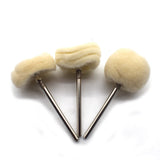 100PCS Wool Polishing Head Grinding 2.35MM Shank Felt Buffing Wheels