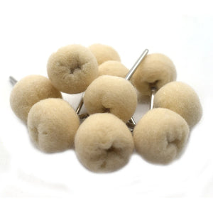 100PCS Wool Polishing Head Grinding 2.35MM Shank Felt Buffing Wheels