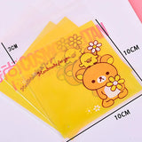 100PCS Cartoon Bear Goodie Bags Yellow