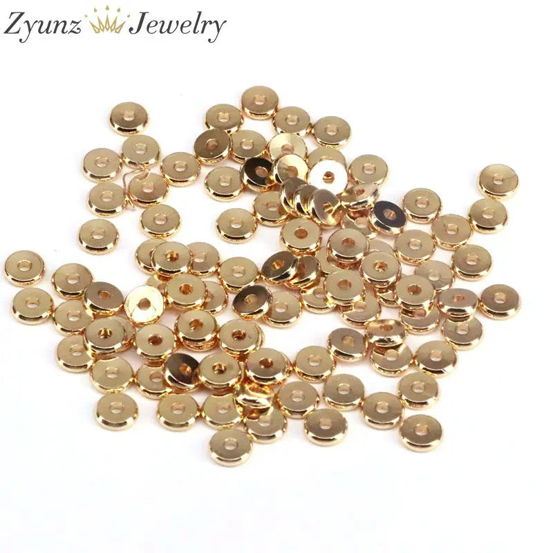 100PCS Metal Charms Spacer Beads for Bracelet 7MM DIY Jewelry Making Findings