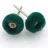 100PCS Green Rubber Wire Wheel with Handle for Jewelry Making