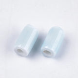 100PCS Bright Glazed Porcelain Column Beads 10~10.5x6mm