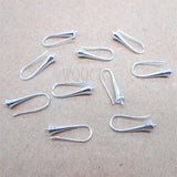 100PCS 925 Silver Hook Earrings Smooth Trumpet Shape Bead Earring Accessories