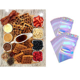 100PCS Holographic Resealable Bags For Party Favor Food Storage