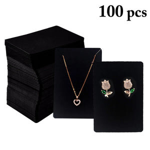 100PCS Jewelry Display Card Multi-Purpose Necklace Earring Holder