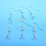 100PCS 925 Silver Earring Hook Drop Earrings Clip Hooks for DIY Jewelry Making