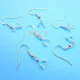 100PCS 925 Silver Earring Hook Drop Earrings Clip Hooks for DIY Jewelry Making