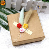 100PCS Mini Satin Rose Ribbon Rosettes Fabric Flower Bow Wedding Craft Sewing