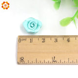 100PCS Mini Satin Rose Ribbon Rosettes Fabric Flower Bow Wedding Craft Sewing
