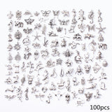 100PCS Mix Animal Charm for Bracelet Necklace DIY Jewelry Making