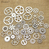 100PCS Mix Antique Charms Steampunk Gear Pendant Jewelry Making