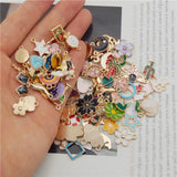 100PCS Enamel Charms Mix for Jewelry Making Earring Bracelet Necklace Pendants