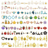 100PCS Enamel Charms Mix for Jewelry Making Earring Bracelet Necklace Pendants