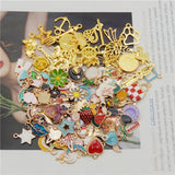 100PCS Enamel Charms Mix for Jewelry Making Earring Bracelet Necklace Pendants