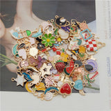 100PCS Enamel Charms Mix for Jewelry Making Earring Bracelet Necklace Pendants