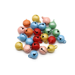 100PCS Mixed 6mm 8mm Copper Jingle Bells Christmas Crafts DIY Jewelry Making