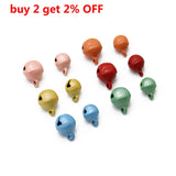 100PCS Mixed 6mm 8mm Copper Jingle Bells Christmas Crafts DIY Jewelry Making
