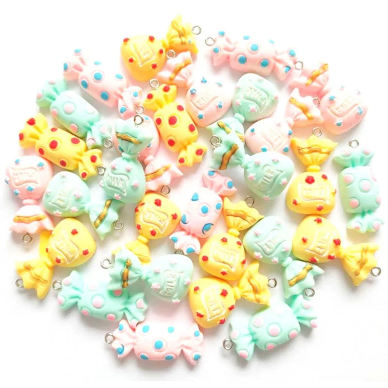 100PCS Mixed Candy Charms for Crafting and Jewelry Making