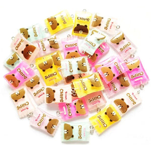 100PCS Mixed Food Chips Charms R021
