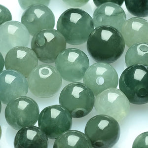 100PCS Natural A Jade Beads 5-6mm Oil-green Loose Bead