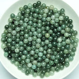 100PCS Natural A Jade Beads 5-6mm Oil-green Loose Bead