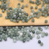 100PCS Natural Oil Green Jade Jadeite Round Bead 3.5mm