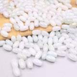 100PCS Natural Green Jade Jadeite Ellipse Smooth Bead 6*9mm