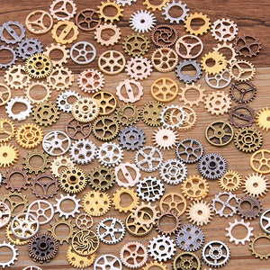 100PCS Mini Alloy Steampunk Cogs & Gears DIY Jewelry Accessories