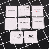 100PCS/PACK 4*4CM Paper Earring Card Brown DIY Jewelry Package