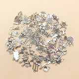 100PCS Tibetan Silver Mixed Pendant Animals Charms Lot for Diy Bracelet