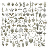 100PCS Tibetan Silver Mixed Pendant Animals Charms Lot for Diy Bracelet