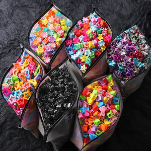 100PCS Pack Frosted Candy Ornament Clips Hair Claw Clips Women Hair Accessories