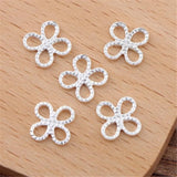 100PCS Hollow Four Leaf Clover Charms Pendants for DIY Jewelry Making