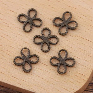 100PCS Hollow Four Leaf Clover Charms Pendants for DIY Jewelry Making