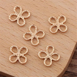 100PCS Hollow Four Leaf Clover Charms Pendants for DIY Jewelry Making